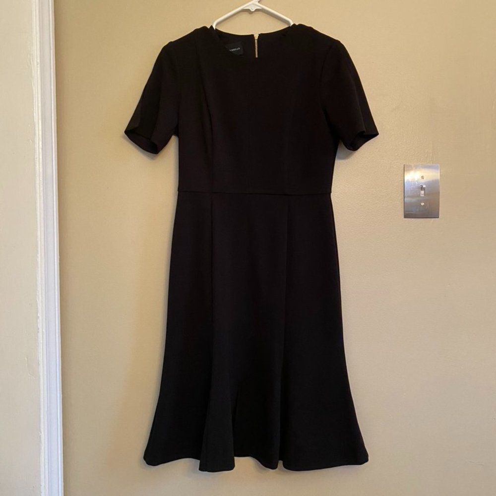 Donna Morgan Split Sleeve Fit and Flare Dress (Size 4)